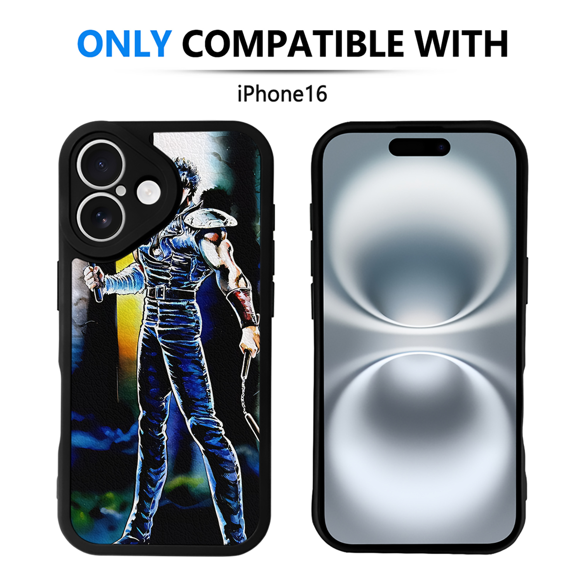 （画像用） 北斗の拳 Fist of the North Star 【iPhone 16シリーズ対応】シリコンスマホケース（レザー調） 材質：シリコン